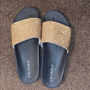 Gold Bling Slides